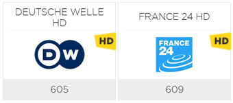 DEUTSCHE WELLE HD i FRANCE 24 HD na Total TV